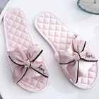 Женские летние комнатные Шелковые тапочки с бабочкой, женсветильник удобная модная Милая обувь для дома adies