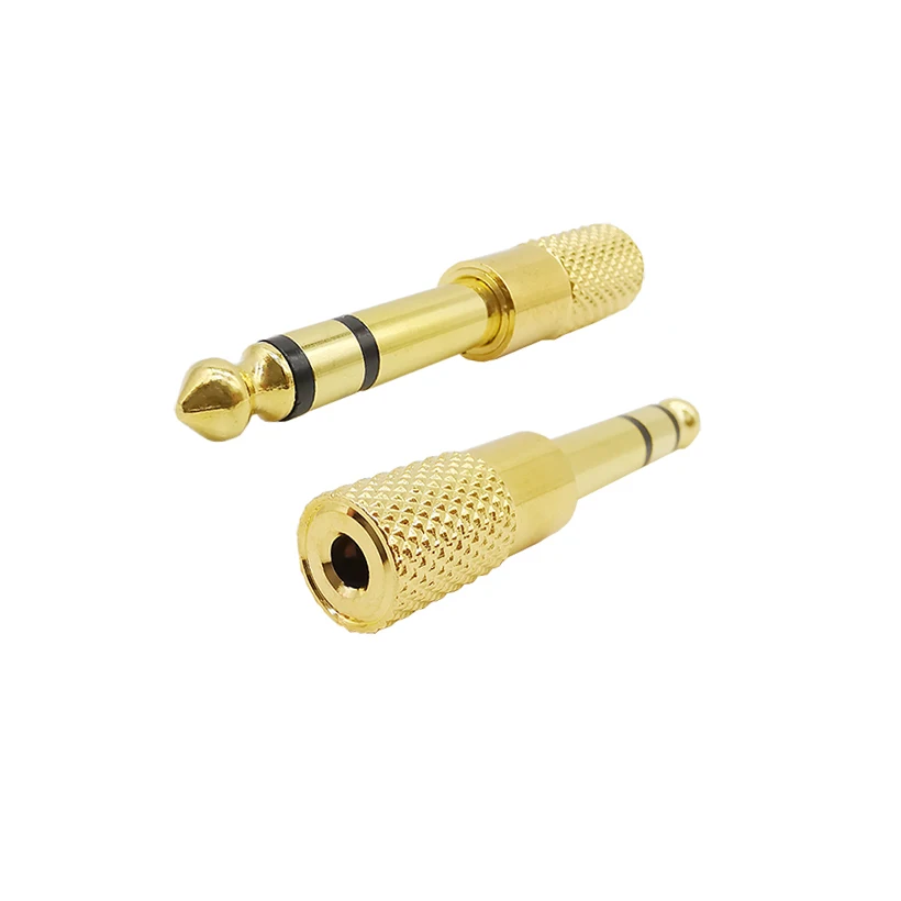 1/2 пар 6 35 мм-3 5 мм штекер-гнездо стерео аудио разъем вспомогательный конвертер