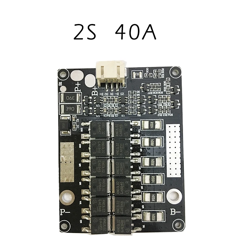 2S 3,7 V 7,4 V 8,4 V литиевая батарея 2 ячейки 18650 Защитная плата с балансом 15A 20A 40A BMS Li-Ion Lifepo4 Модуль платы за зарядное устройство
