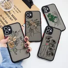 Роскошный чехол с цветами для Xiaomi Redmi Note 9 8 6 Pro 8T 7 10S K20 K40 7A Poco X3 NFC Mi 11 10T Pro Retro Abstract Art Line Fundas