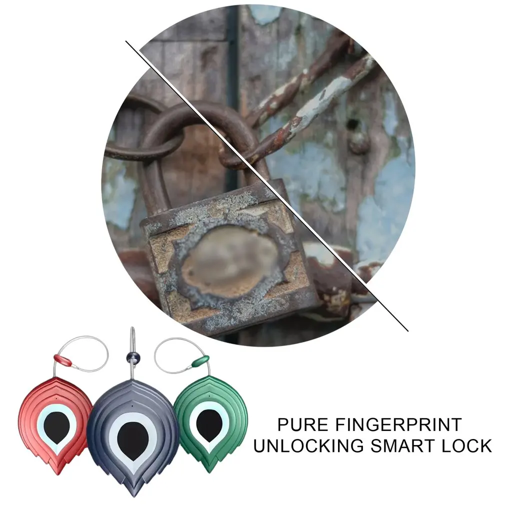 

O20 Fingerprint Lock Smart Padlock Usb Rechargeable Keyless Password Chip For Luggage Case Cabinet Lock Waterproof Mini Lock