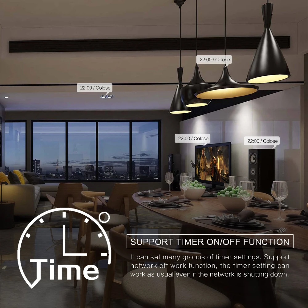 

1/2/3 Gang eWelink Wifi Smart Wall Light Switch Touch Panel Remote Single Fire Wire Switch voice control alexa google home