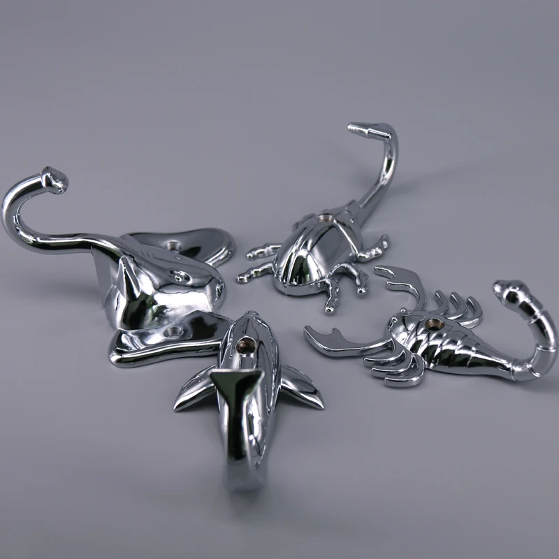 1x креативные хромированные крючки для полотенец настенный крючок халата вешалка