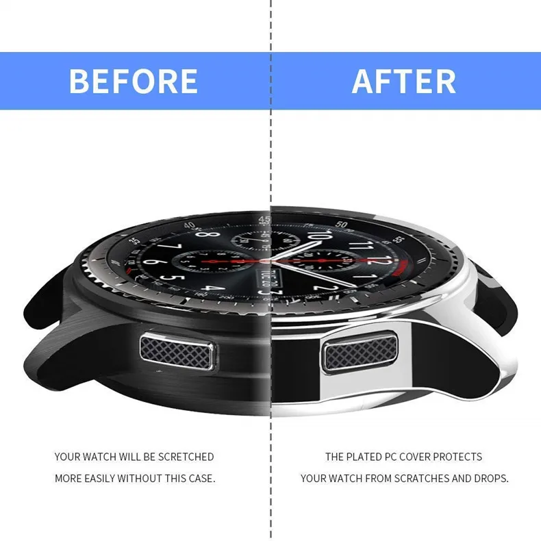 Gear S3 frontier для samsung Galaxy Watch 46 мм 42 м чехол ремешок reloj Обложка Мягкий ТПУ покрытием все вокруг Защитный чехол рамка