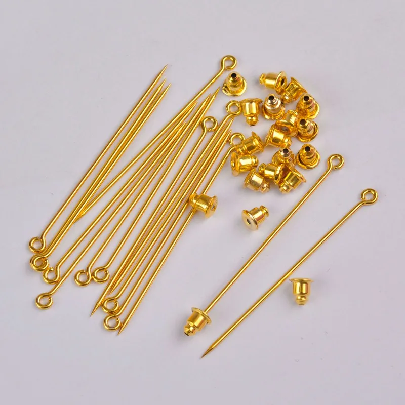 500pcs Gold Plated Muslim Sweater Jewelry Brooches Findings Safety Scarf Hijab Pins BPB-05
