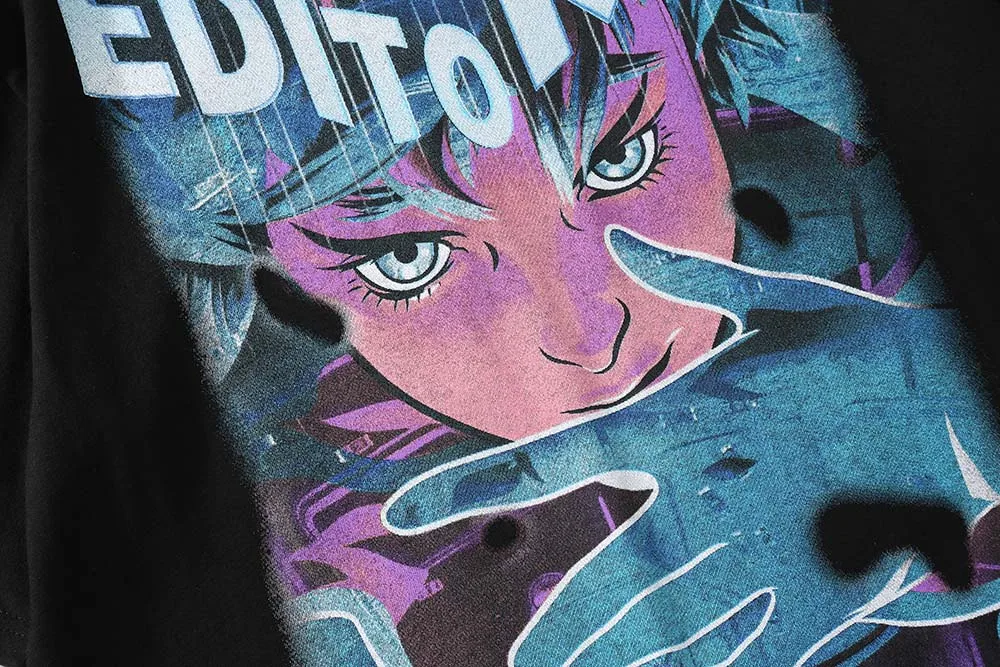 

UNCLEDONJM Anime t shirt new arrival 2021 Tops Tees short sleeve t shirts men hip hop high street harajuku cartoon t-shirt UED98