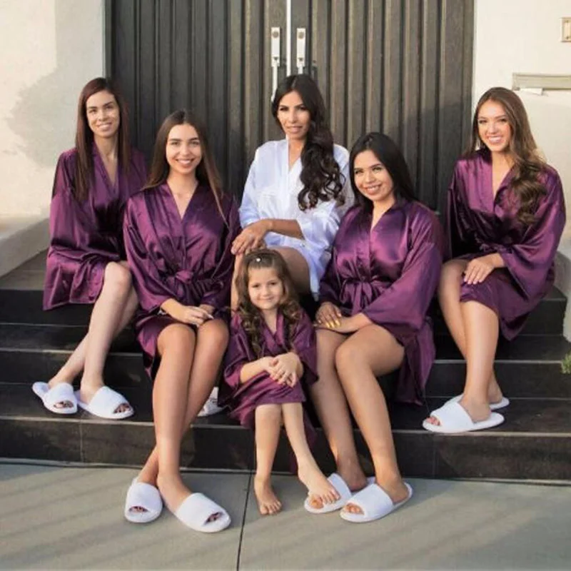 Для девочек на день рождения для мамы и дочки дня длинная рубашка атласная одежда