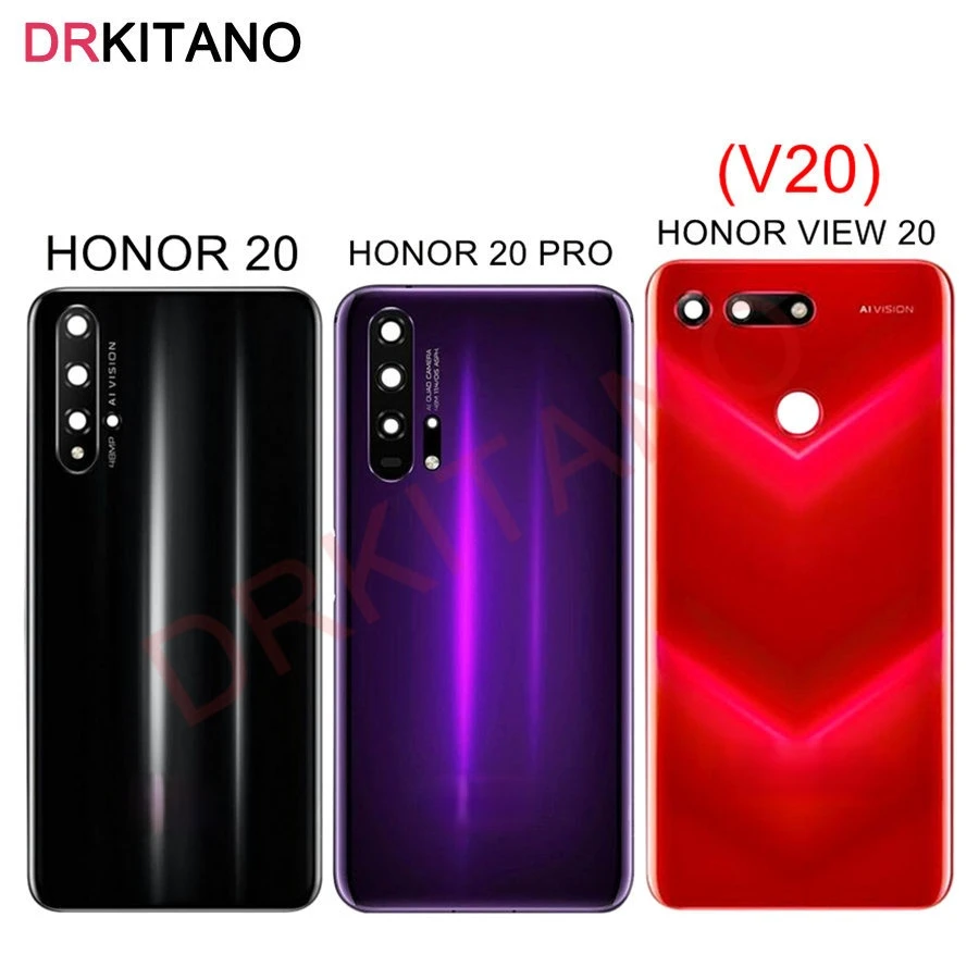 Задняя крышка батарейного отсека V20 для Huawei Honor 20/20 Pro/View 20 стеклянная панель