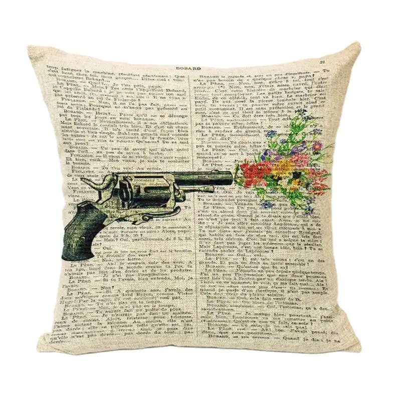 Оптовая продажа наволочка для подушки Американский старый газета слон Павлин