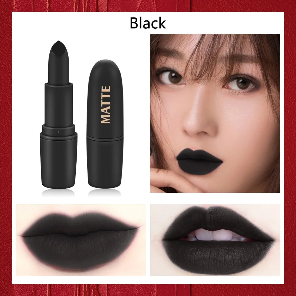 Miss Rose, матовая помада, сексуальная, красная, темная, вампирская, губная помада, водостойкая, стойкая, 7 видов цветов, 3,8, коричневая помада MS058