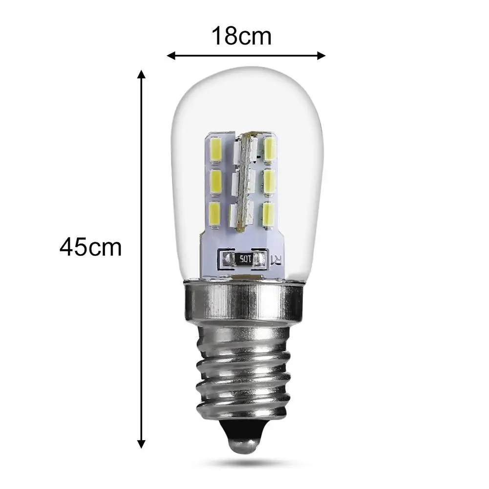 220v Led холодильник светильник с кнопком лампы E12 Маленький Винт 50000h теплый белый и