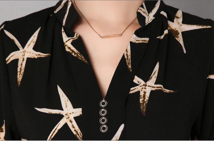 Женская шифоновая блузка с длинным рукавом и v образным вырезом офисные женские