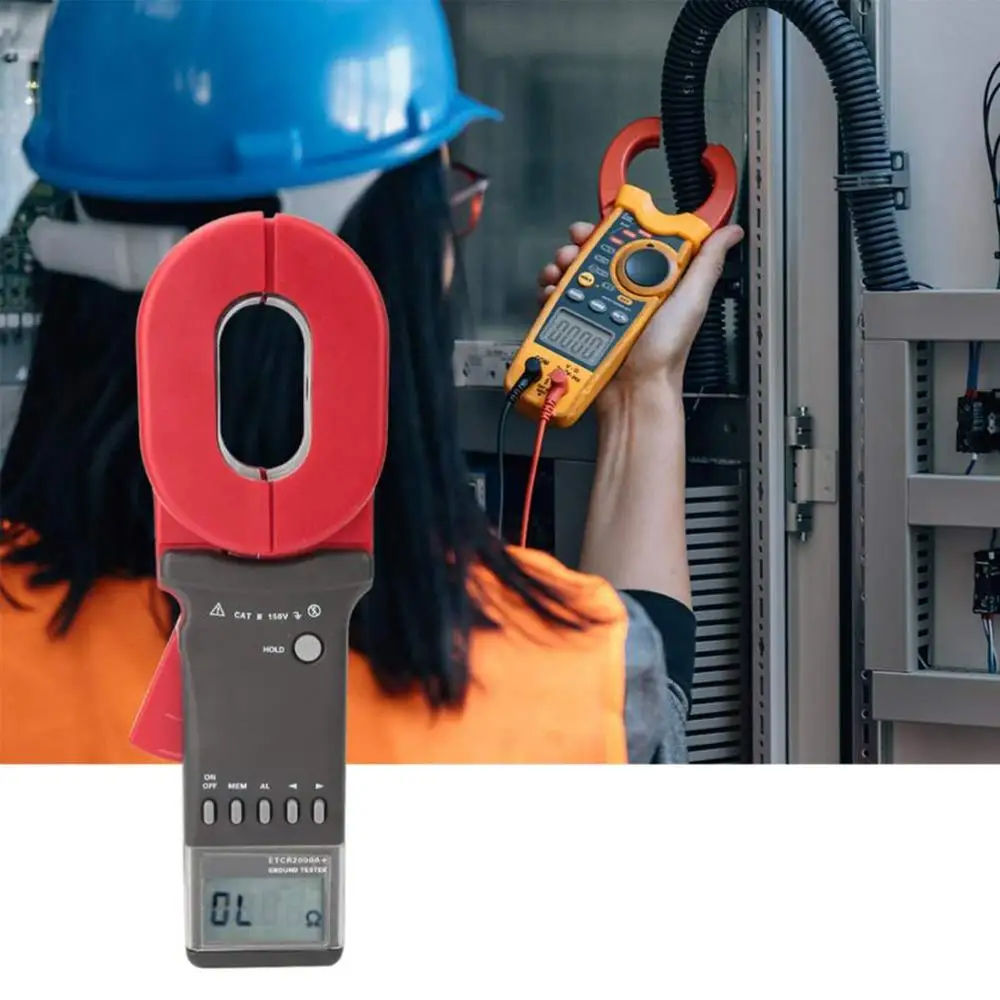 Прибор для проверки сопротивления заземления с 4 цифровыми ЖК дисплеями и