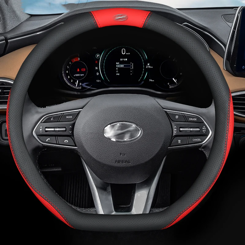 

Противоскользящая кожаная Автомобильная Оплетка на руль для hyundai elantra