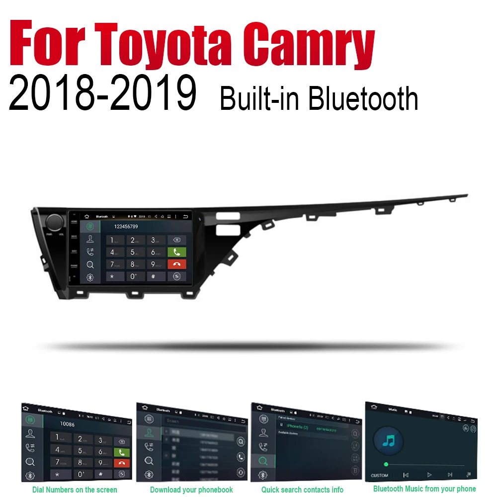 Автомагнитола ZaiXi 2 Din Android для Toyota Camry 2018 ~ 2019 GPS навигация BT Wi Fi карта