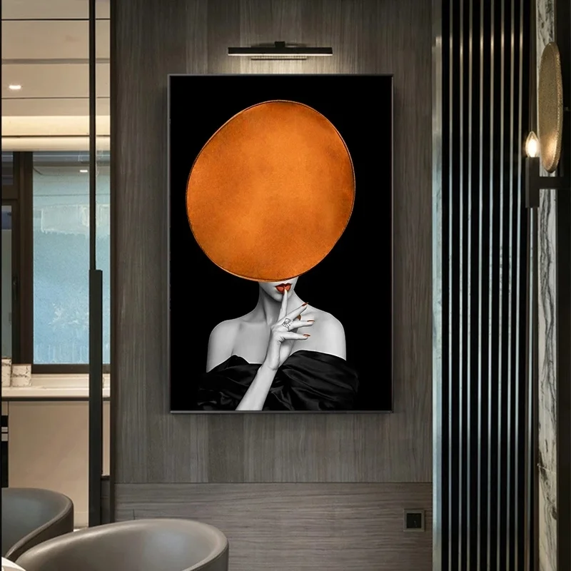 Современная портретная фигурка Настенная картина на холсте красивая и бабочка