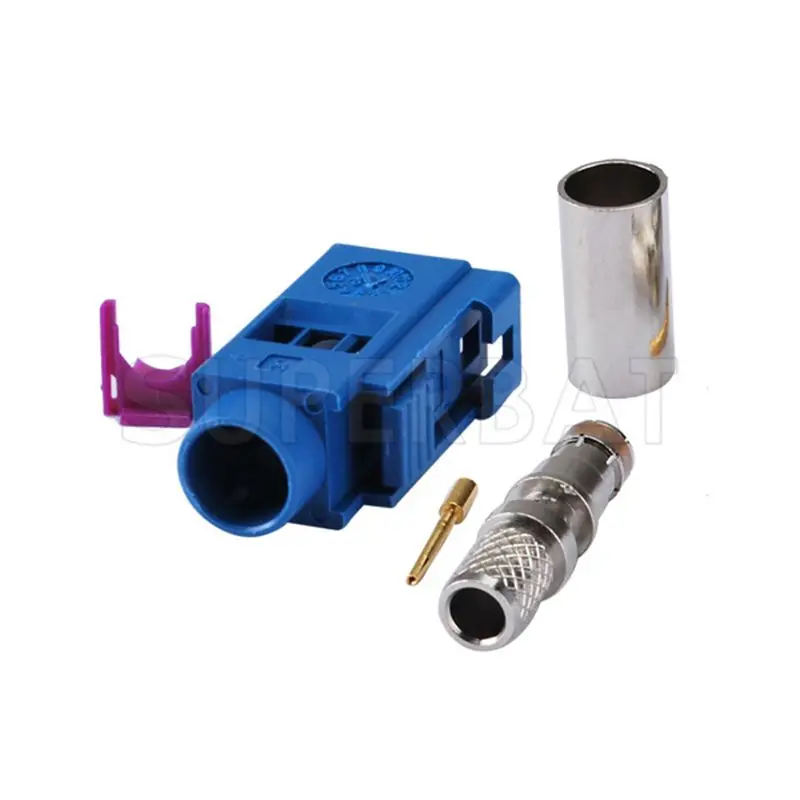 10 шт. обжимный гнездовой радиочастотный разъем Superbat Fakra для синего GPS телематики