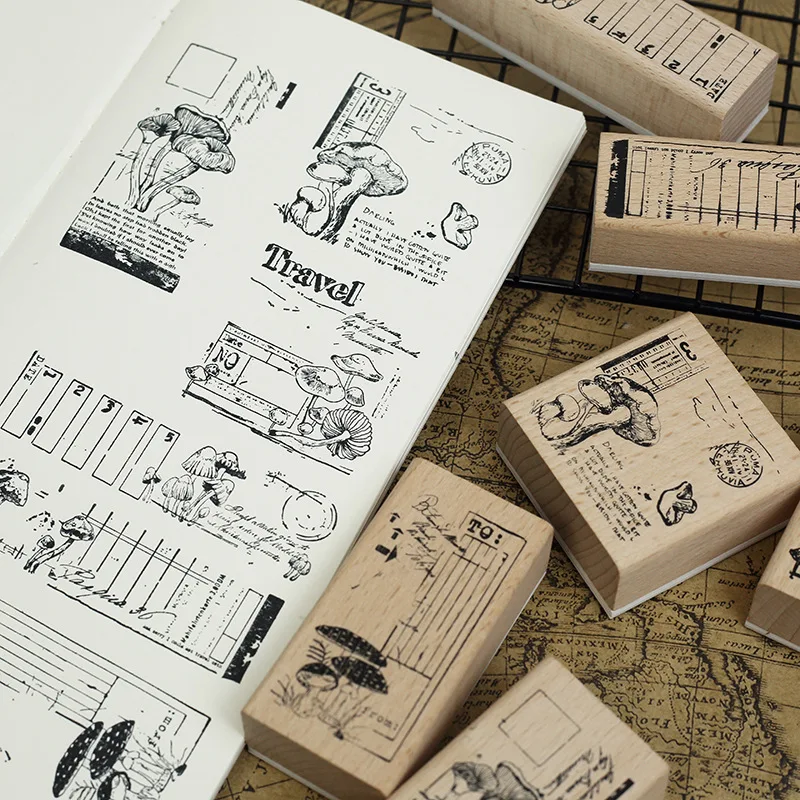 

The Wildness Stamps Vintage Wooden Stamp DIY Scrapbooking Sticker Supplies