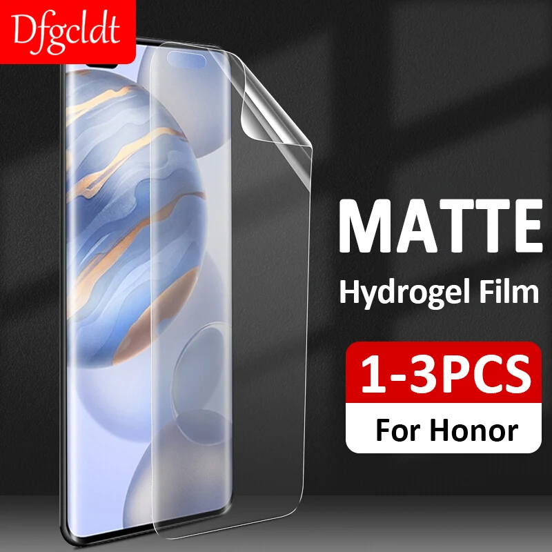

1-3 Pcs No Fingerprint Screen Protectors for Honor 8X 9X 10i 9 50 60 10 20 30 Lite Play 4 Pro Plus Matte Hydrogel Film Not glass