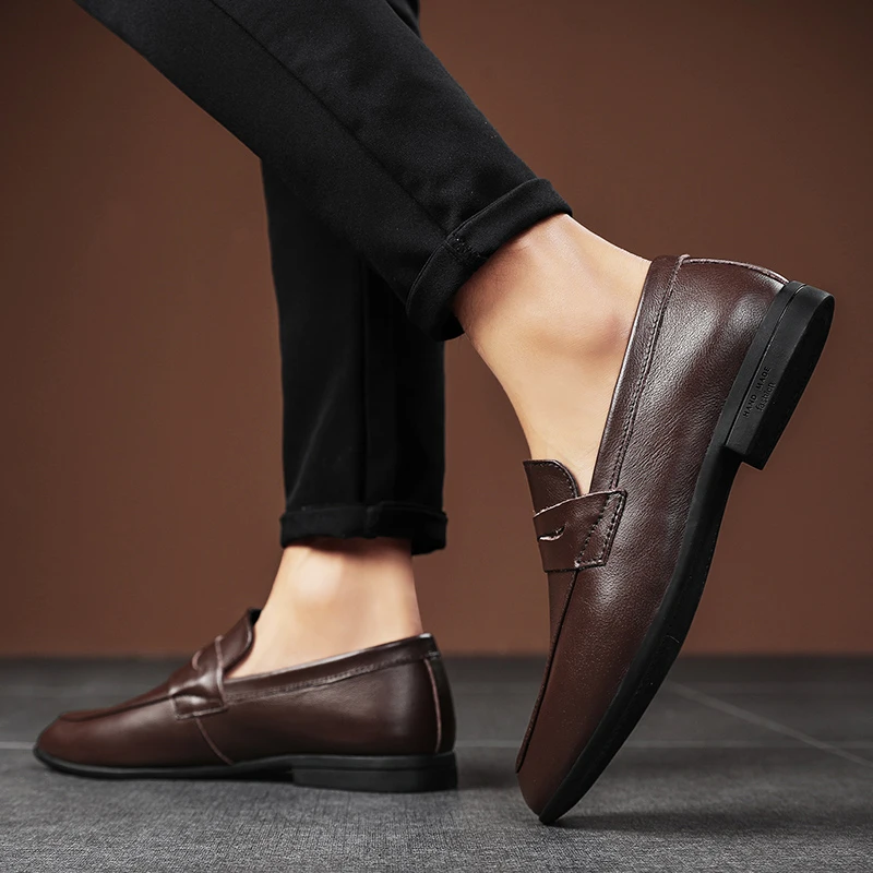 

Men Casual Shoes 2020 Men Casual Shoes Fashion Mens Hot Sale Black Zapatos Casuales Leisure Leather For Sapatos Causal Hombre