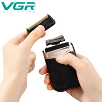 vgr razor for face razor electric reciprocating shaver body wash mini version portable leather case shaver for menone blade v331