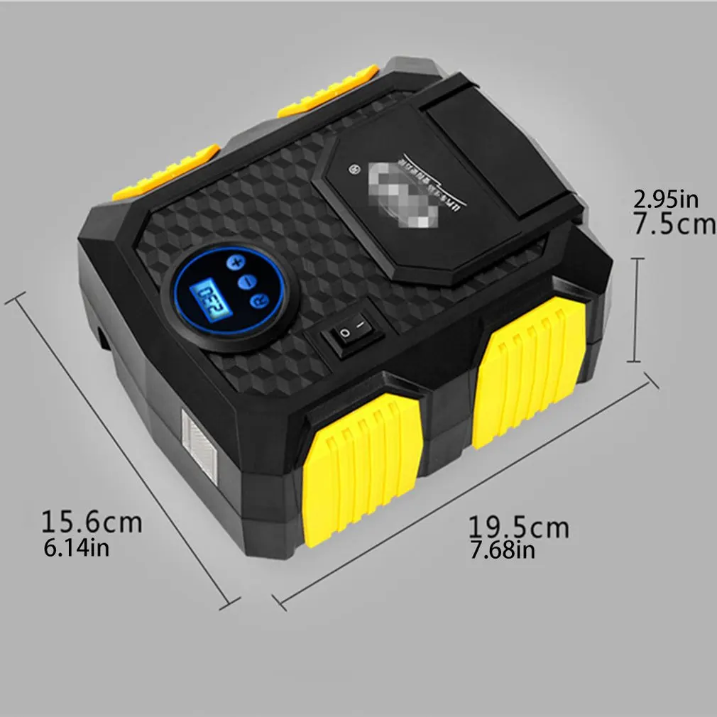 

12V Portable Emergency Digital Pointer Car Air Pump With Light Tire Air Pump Intelligent Digital Display Car Air Pump