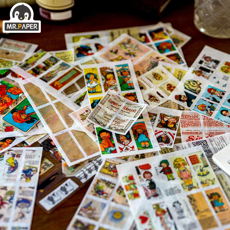 Mr.paper 4 вида конструкций 6 шт. декоративные европейские средневековые наклейки