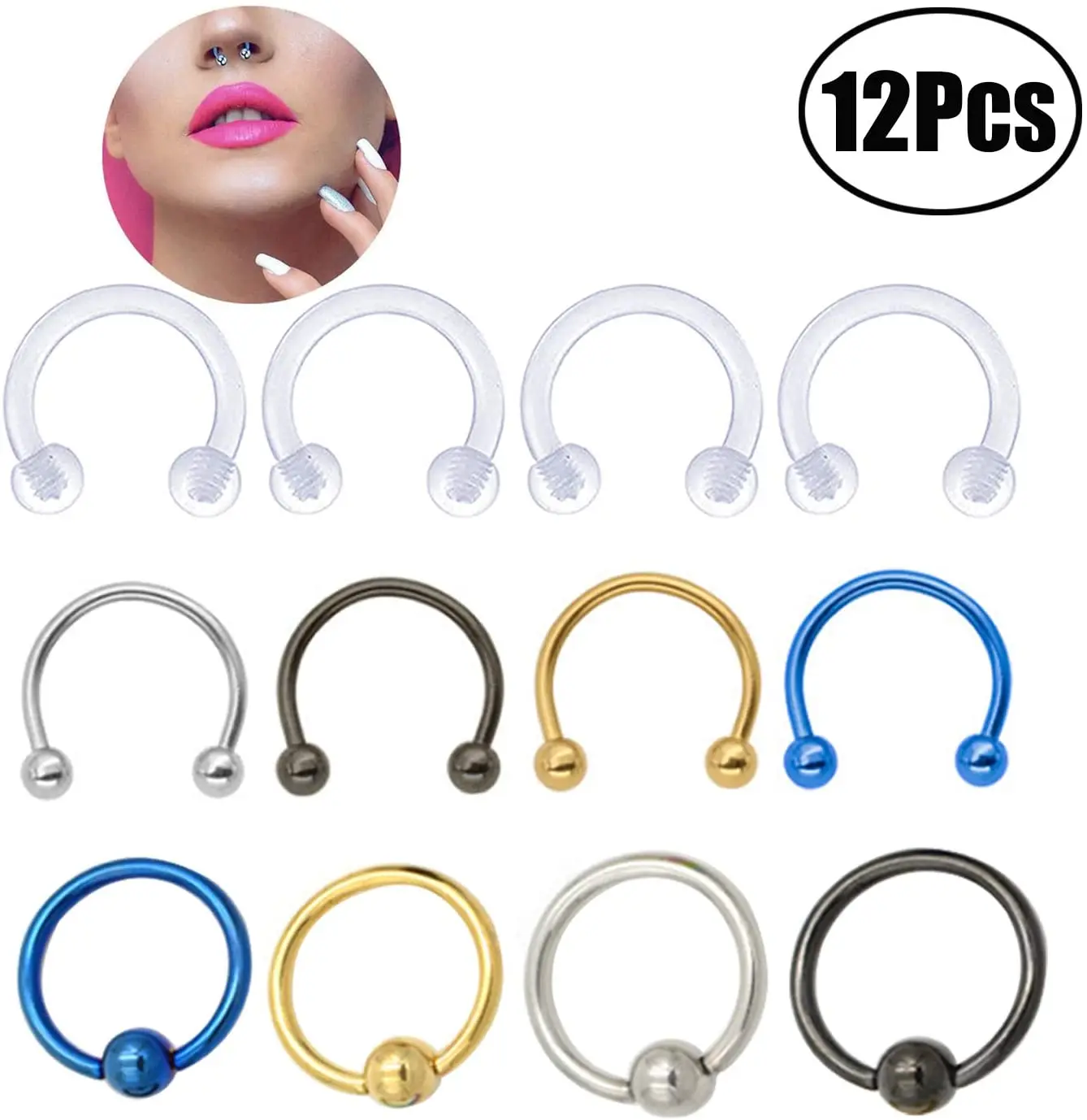 Пирсинг Lvcky из нержавеющей стали 12 дюймов|Украшения своими руками для вечеринки| |