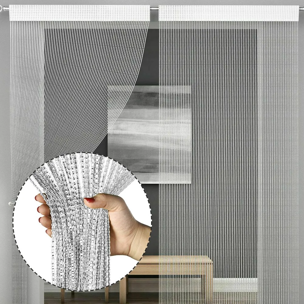 

100x200cm Curtain Shiny Tassel Line Living Room Curtains String Door Divider Drape Living Room Decor Valance Home Decoration