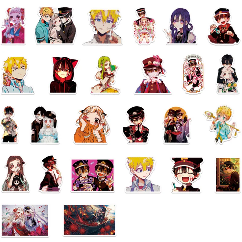 Pegatinas impermeables de Anime para ni&ntilde;os, juguetes decorativos de Bondage, nuevo chico, grafiti Hua Zijun, guitarra port&aacute;til, venta al por mayor, 10/30/50 Uds.-3