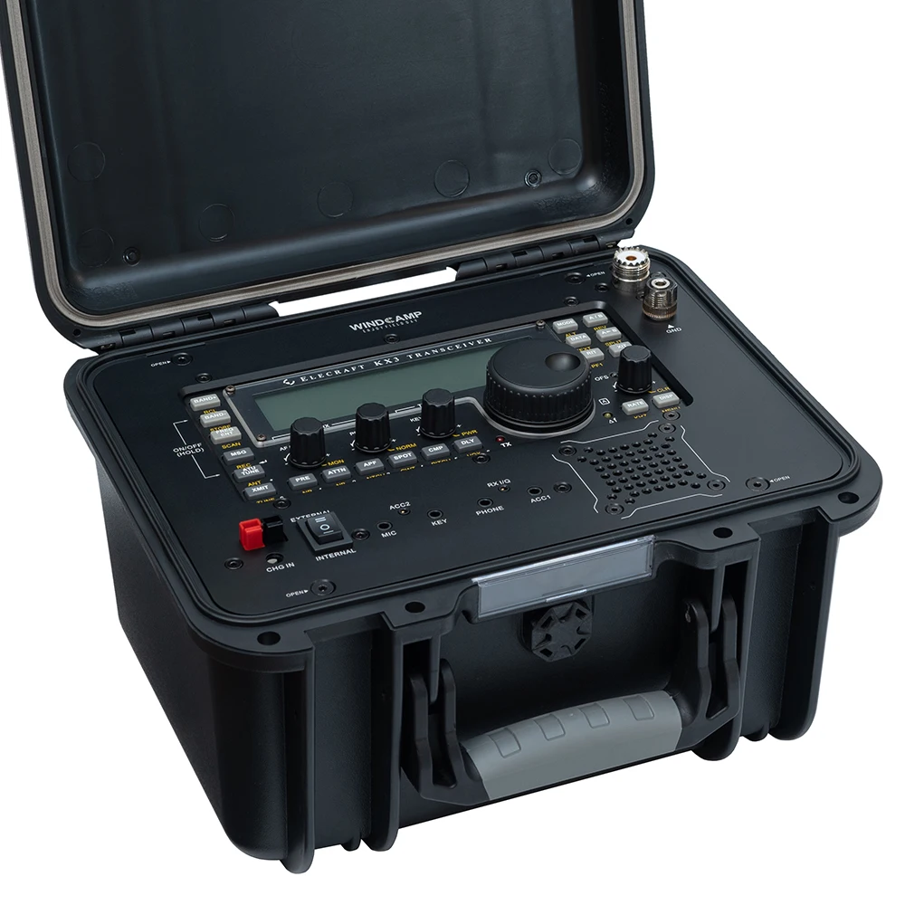 WINDCAMP Safety Portable Box + Battery Case for Elecraft KX3 Portable shortwave Radio Transceiver ham GOBOX Black