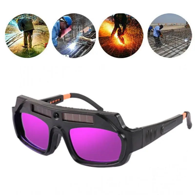 Solar Powered Goggles Auto Darkening Welding Mask HelmetWelder Glasses Eyes Arc