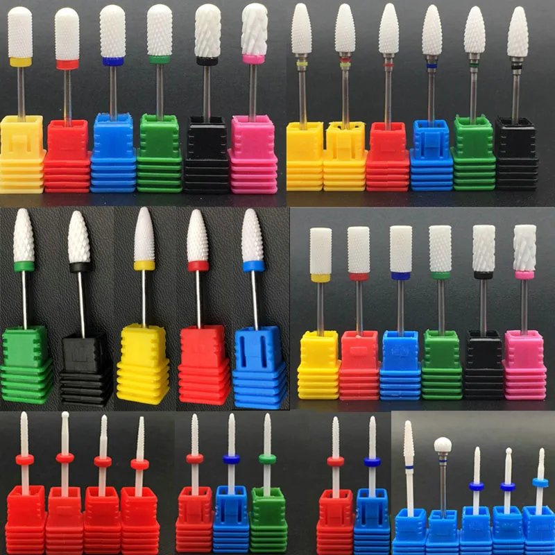 1 шт. Керамика и сверлами для ногтей фреза маникюрная мельница маникюр машинка