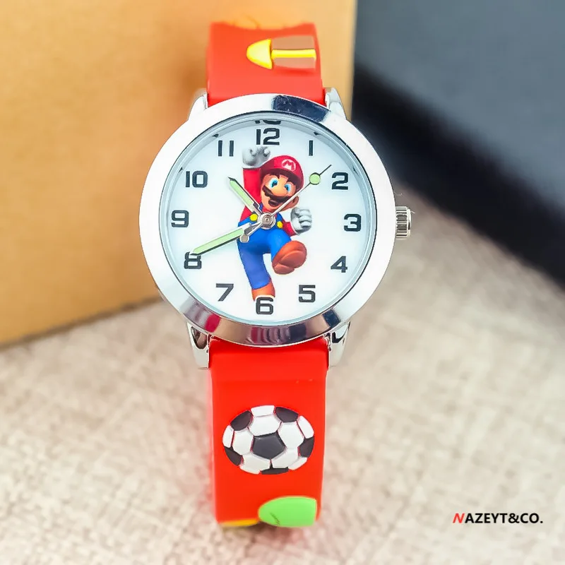Детские Силиконовые часы с 3d-рисунком из аниме Super Mario bros Game | Игрушки и хобби