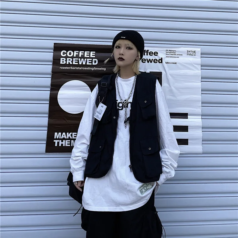 Жилет женский многофункциональный куртка в Корейском стиле ins ветрозащитный