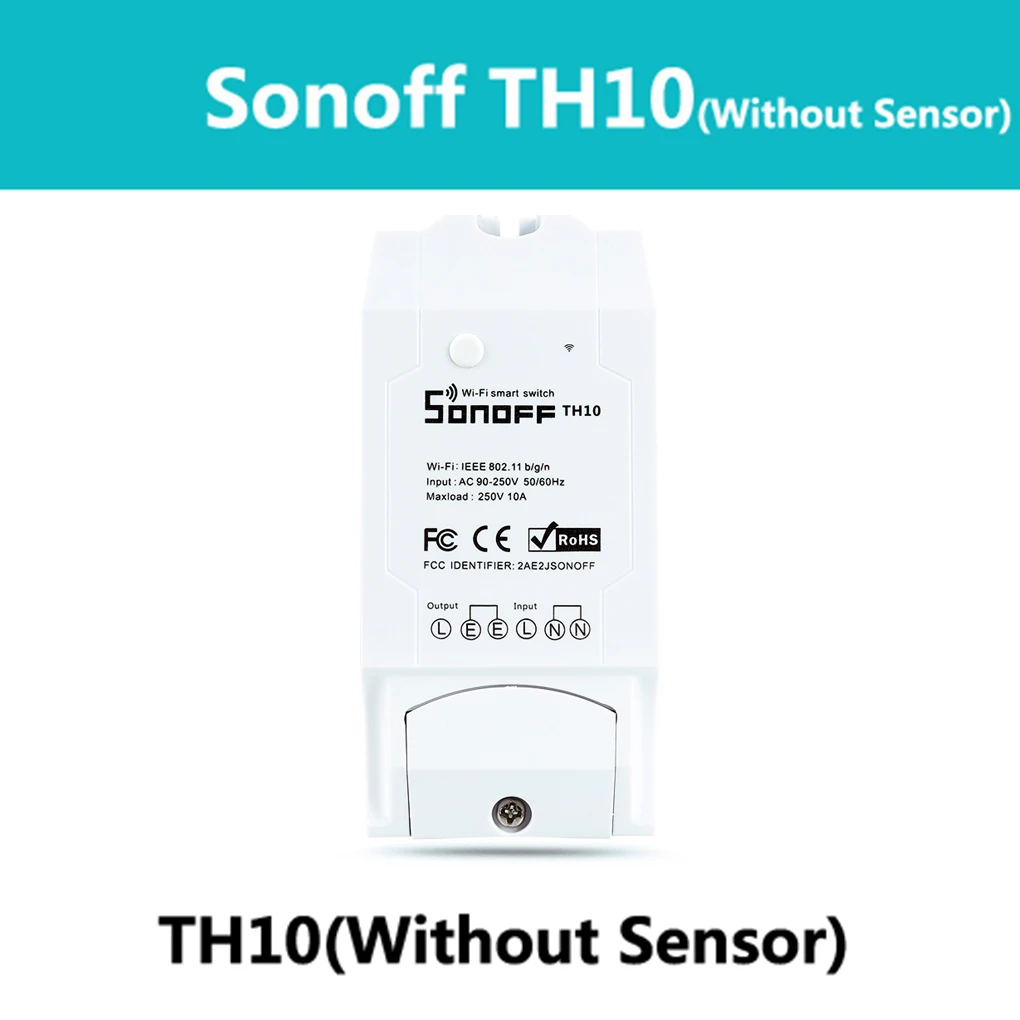

50PCS SONOFF TH10 Smart Wifi Switch Monitoring Temperature Humidity Smart Switch Home Automation Work With Alexa Google Home