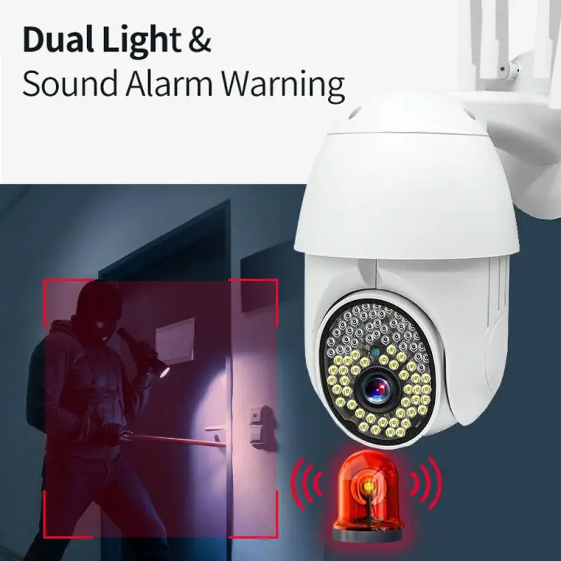 

EVKVO 3MP FHD Dome Camera IP Camera PTZ Camera WiFi Security Waterproof IR Night 79 Lights Outdoor Surveillance CCTV Wifi Camera