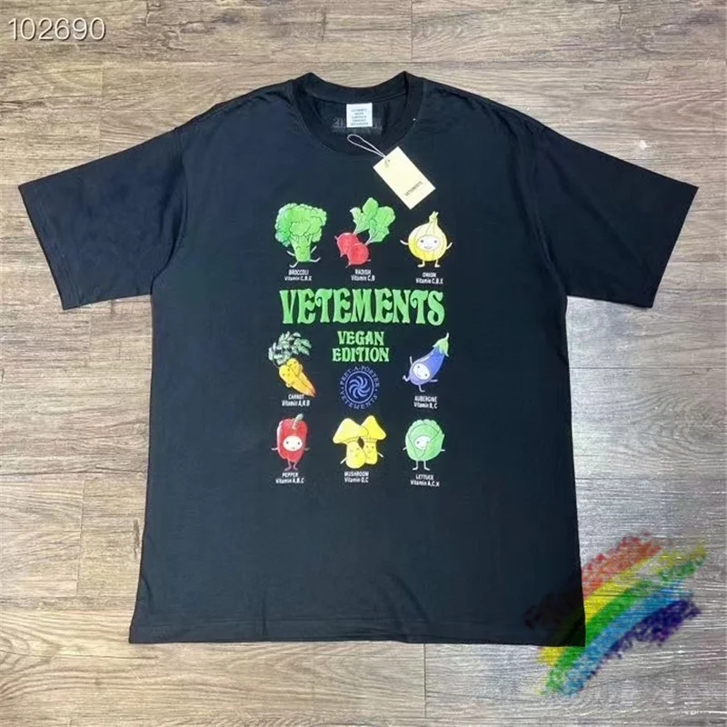 

Oversized VETEMENTS Vegetable Print T-Shirt Men Women 1:1 High Quality Vetements T Shirt Tee VTM Tops Heavy Fabric