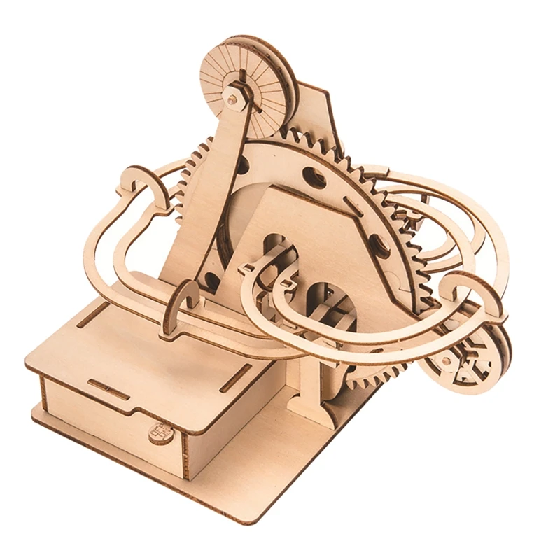 

Run Game Stem Mechanical Gear DIY Solar Powered Wooden Model Building Kits Assembly Toy for Children