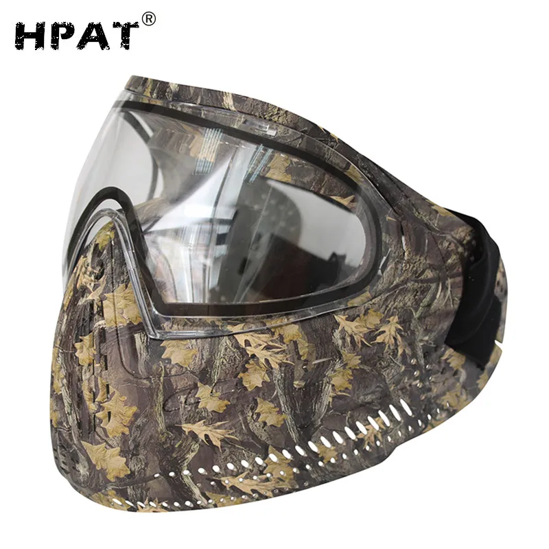 HPAT тактическая пейнтбольная маска на все лицо с термолинзой I4 и краской|paintball mask