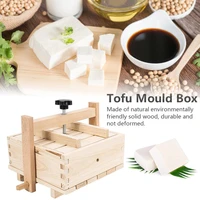 2 in 1 wooden tofu cheese maker press with 3pcs cloth durable asy to assemble for home tofu diy
