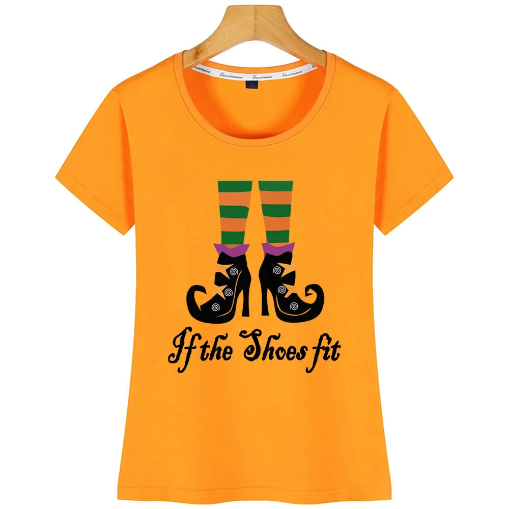 Tops T Shirt Women Witches Shoes Hip Hop White Custom Tshirt | Женская одежда