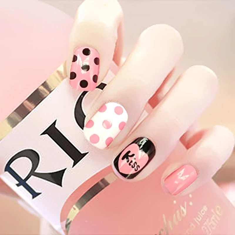 24 шт. накладные ногти Индивидуальные DIY маникюрные украшения поддельные наклейки