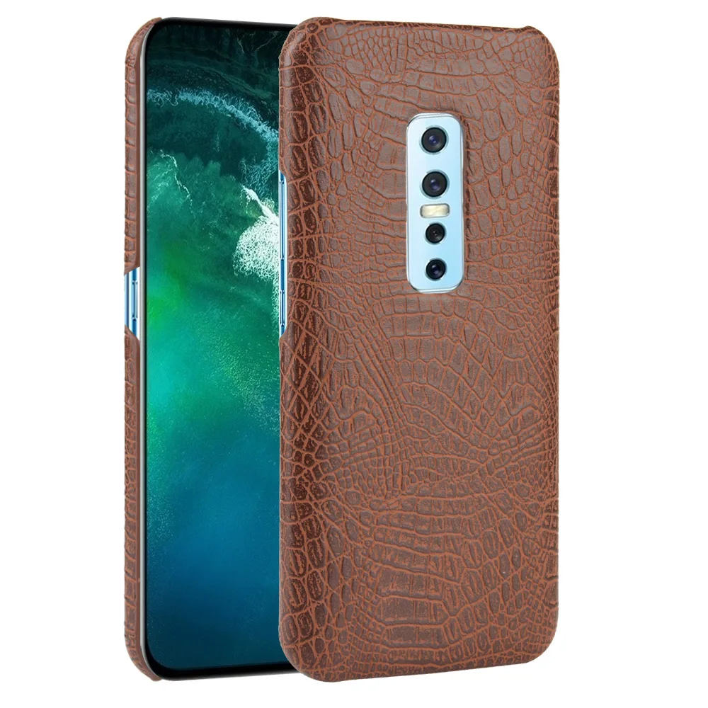ДЛЯ Vivo V17 Pro чехол Роскошный узор крокодил бизнес ПК Жесткий Чехол для телефона v 17