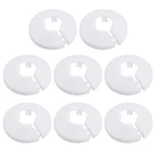 Uxcell 16 мм крышка трубы украшения PP пластиковые водопроводные трубы Escutcheon белый 8 шт