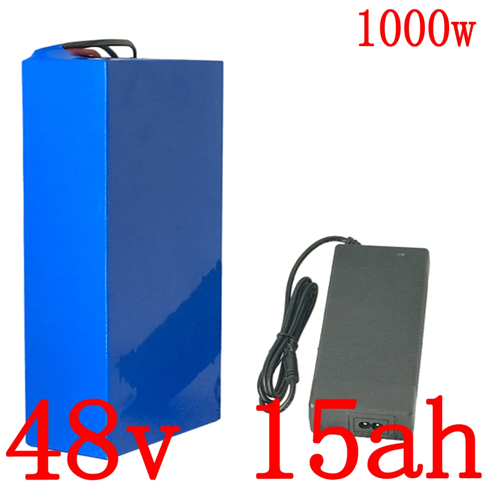 

Free customs tax 48V battery pack 48V 15AH 1000W electric bicycle battery 48V lithium ion battery with 30A BMS and 2A charger