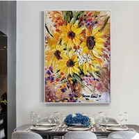 hand painted vincent van goghs art painting sunflowers in full bloom oil painting sunshine van goghs famous canvas painting