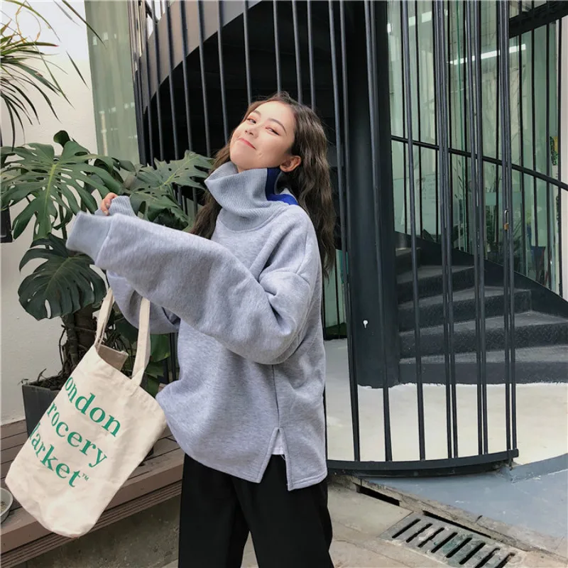 Женские толстовки в Корейском стиле толстый бархатный пуловер высокого качества