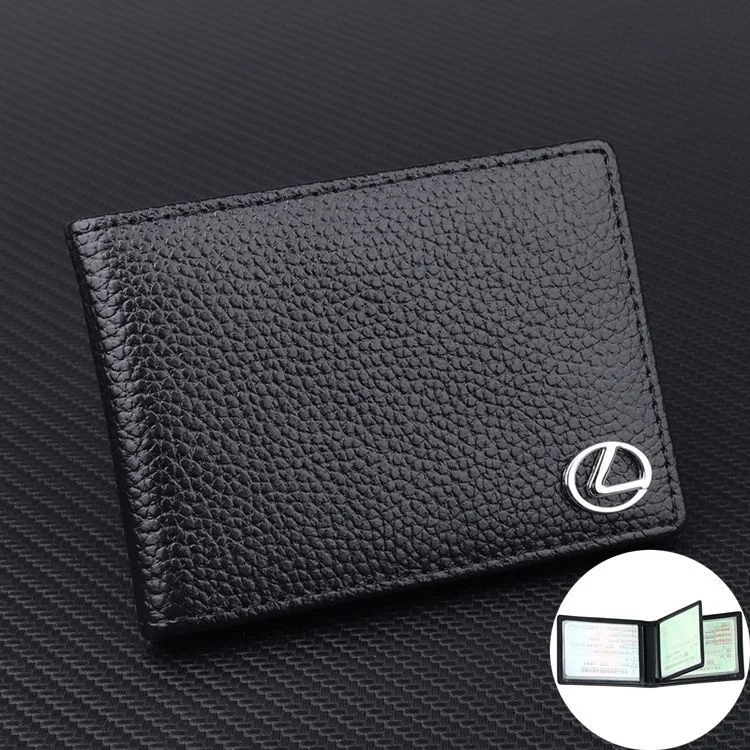 

Unisex Driver's License Leather Case Motor Vehicle Driving Credit Id Card Holder Tarjetero For Lexus Wallet Car Accessories