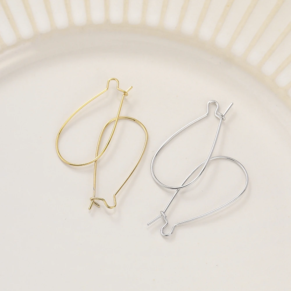 

Принадлежности для изготовления сережек, французские петли для сережек с покрытием из настоящего 18-каратного золота, петли для сережек-крю...